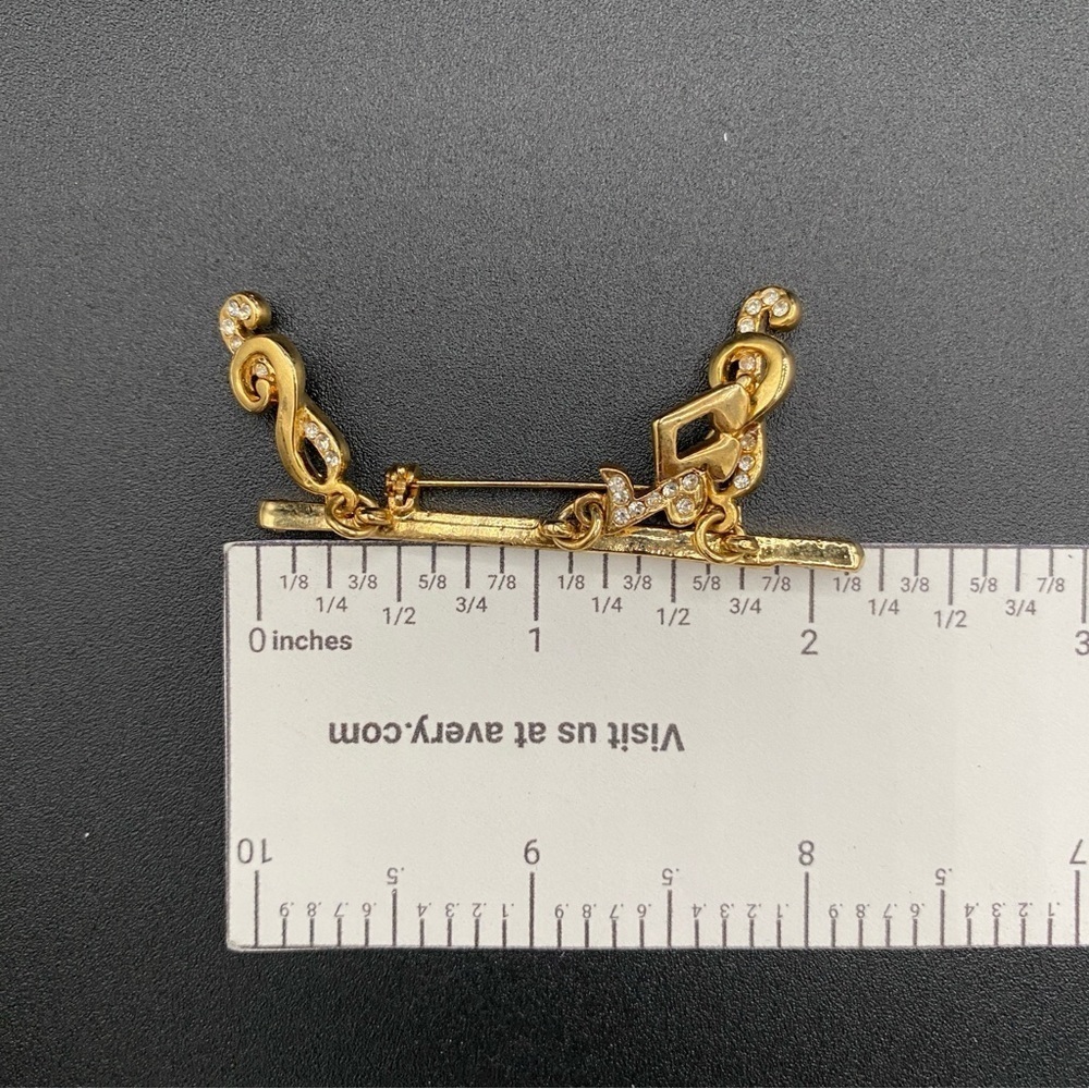 Musical Note Bar Brooch - Picture 10 of 12